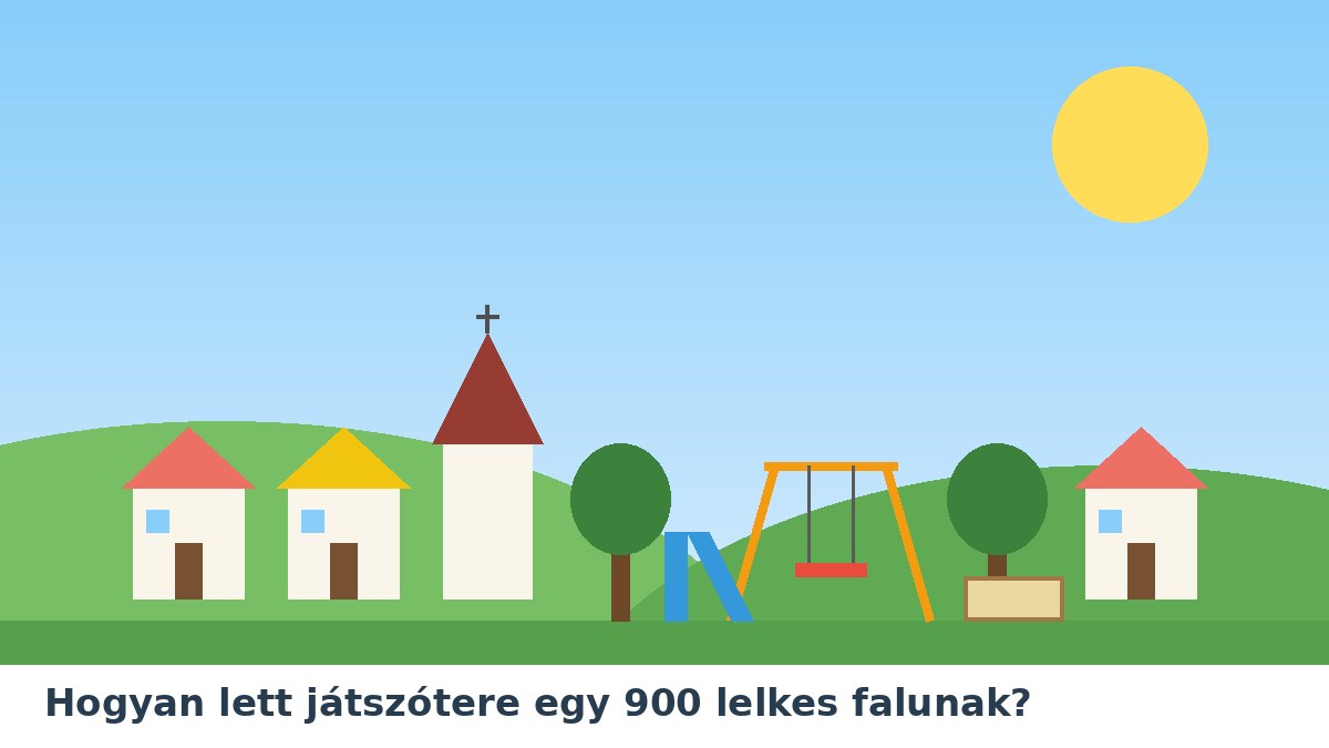 Hogyan lett játszótere egy 900 lelkes falunak? Egy pályázat története az ötlettől az átadásig